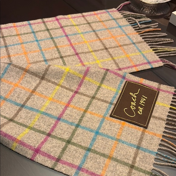 Coach Other - Coach Multicolor Plaid Scarf